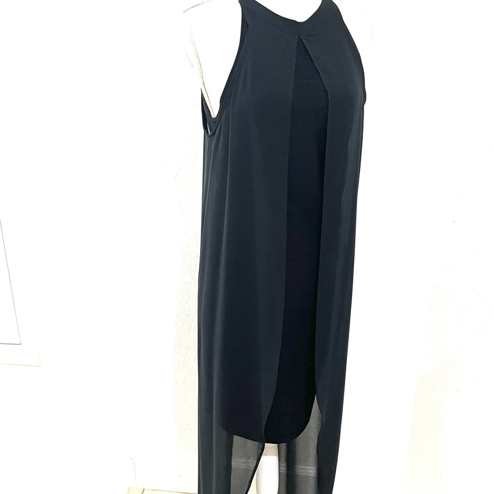 Venus Black Bandage Dress With Sexy Sheer Overlay! Like New! - Picture 13 of 13